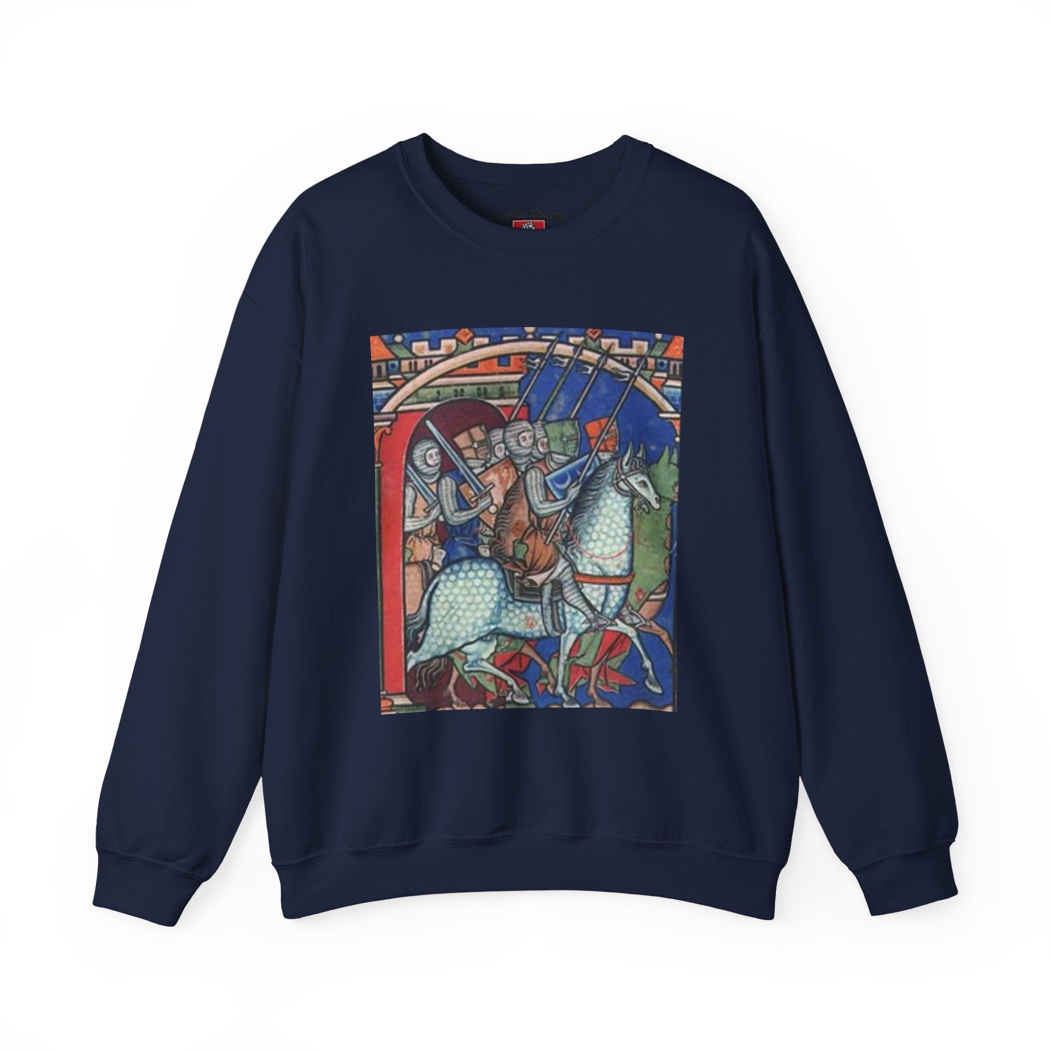 Medieval Knight Crewneck Sweatshirt — 'The Iron Gauntlet' Graphic