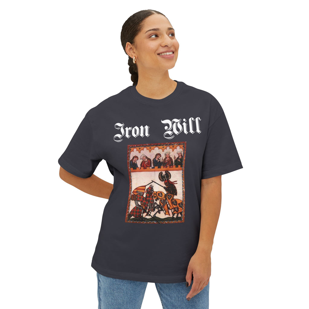 Iron Gauntlet Tee — Medieval Knight Graphic T‑Shirt (Front/Back)