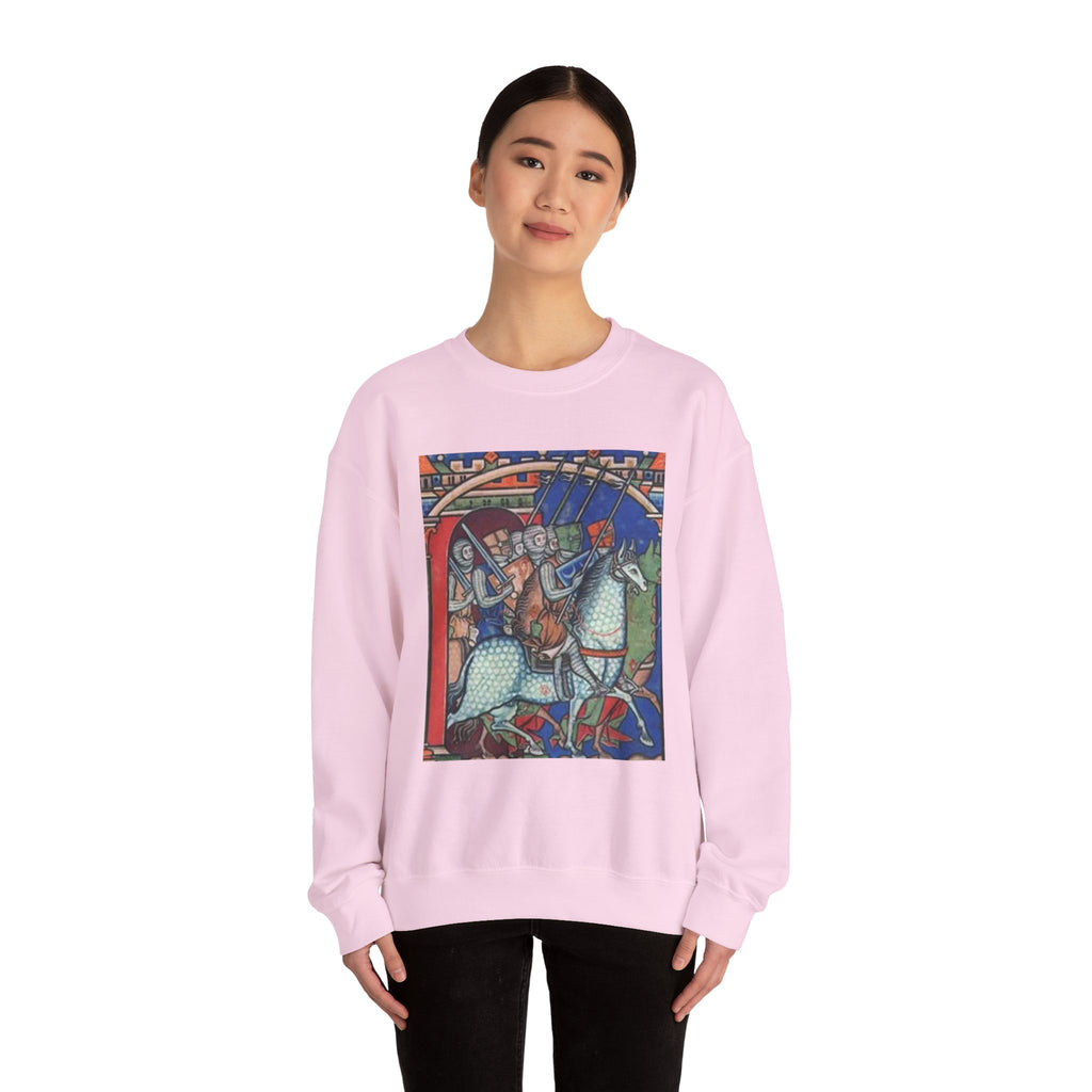 Medieval Knight Crewneck Sweatshirt — 'The Iron Gauntlet' Graphic