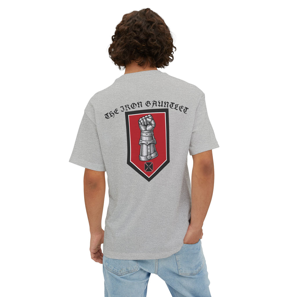 Iron Gauntlet Tee — Medieval Knight Graphic T‑Shirt (Front/Back)