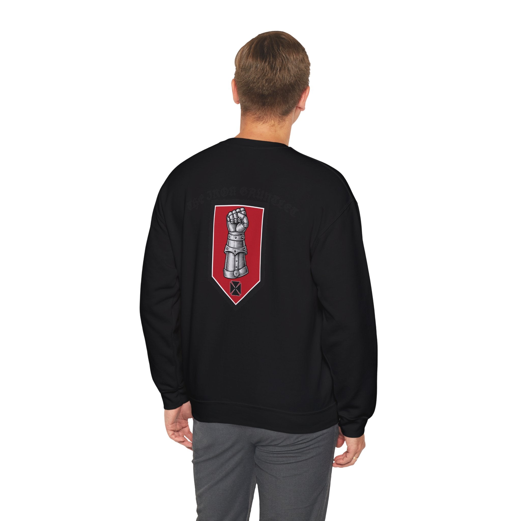 Medieval Knight Crewneck Sweatshirt — 'The Iron Gauntlet' Graphic