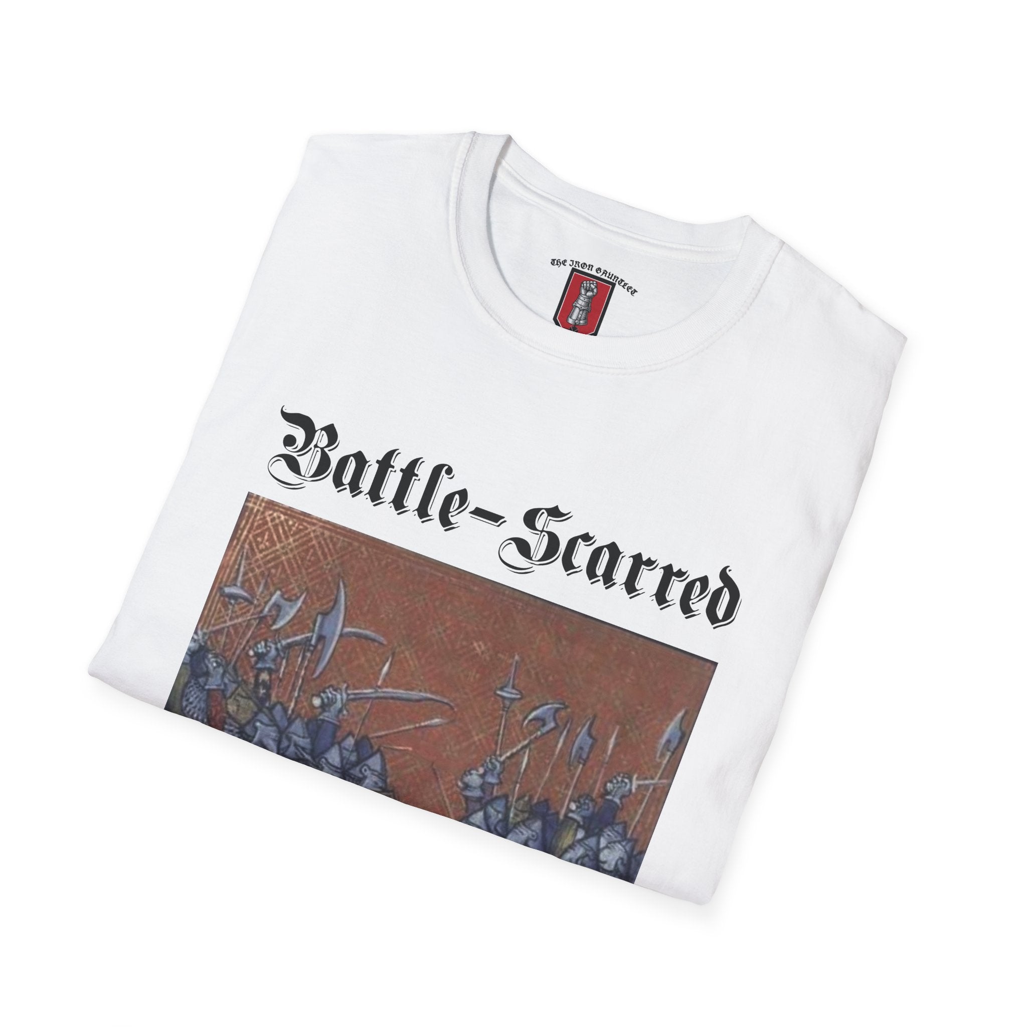 Battle-Scarred T-Shirt — Vintage Medieval Armor Graphic Tee