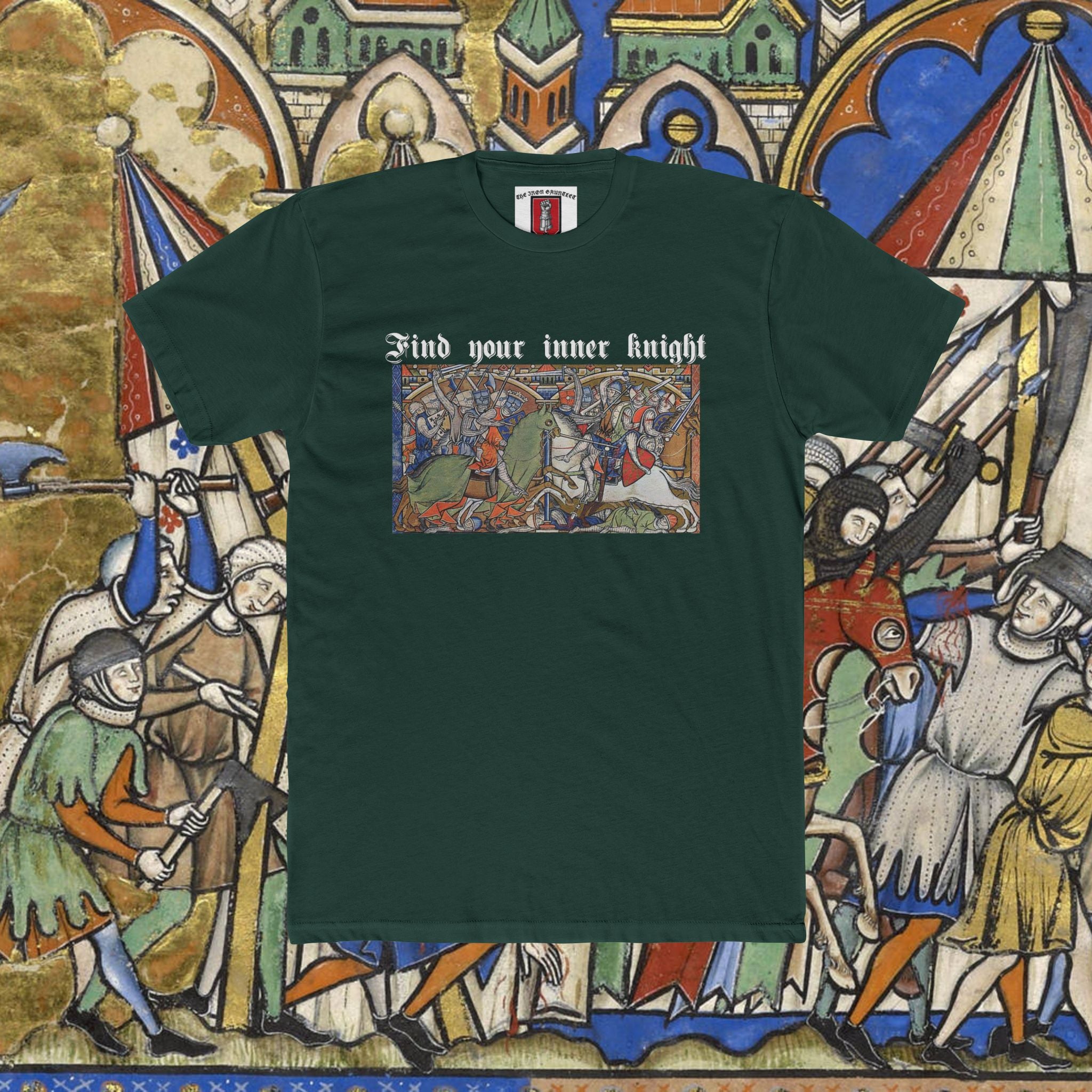 Find Your Inner Knight — Medieval Graphic T-Shirt | The Iron Gauntlet