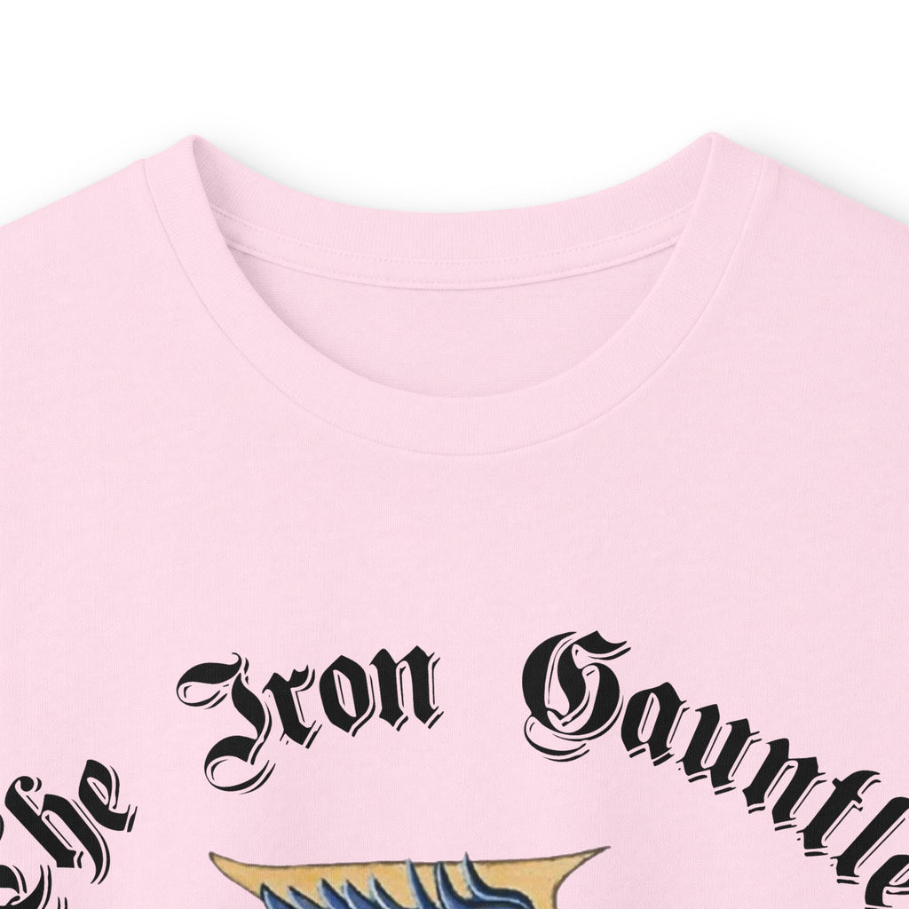 Medieval Gauntlet Long Sleeve Tee — 'The Iron Gauntlet' Dragon Crest Shirt