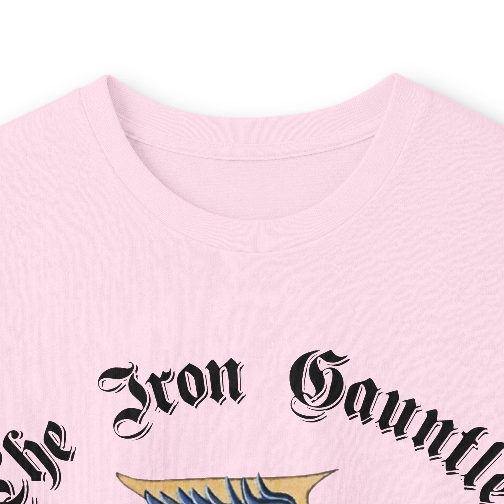 Medieval Gauntlet Long Sleeve Tee — 'The Iron Gauntlet' Dragon Crest Shirt
