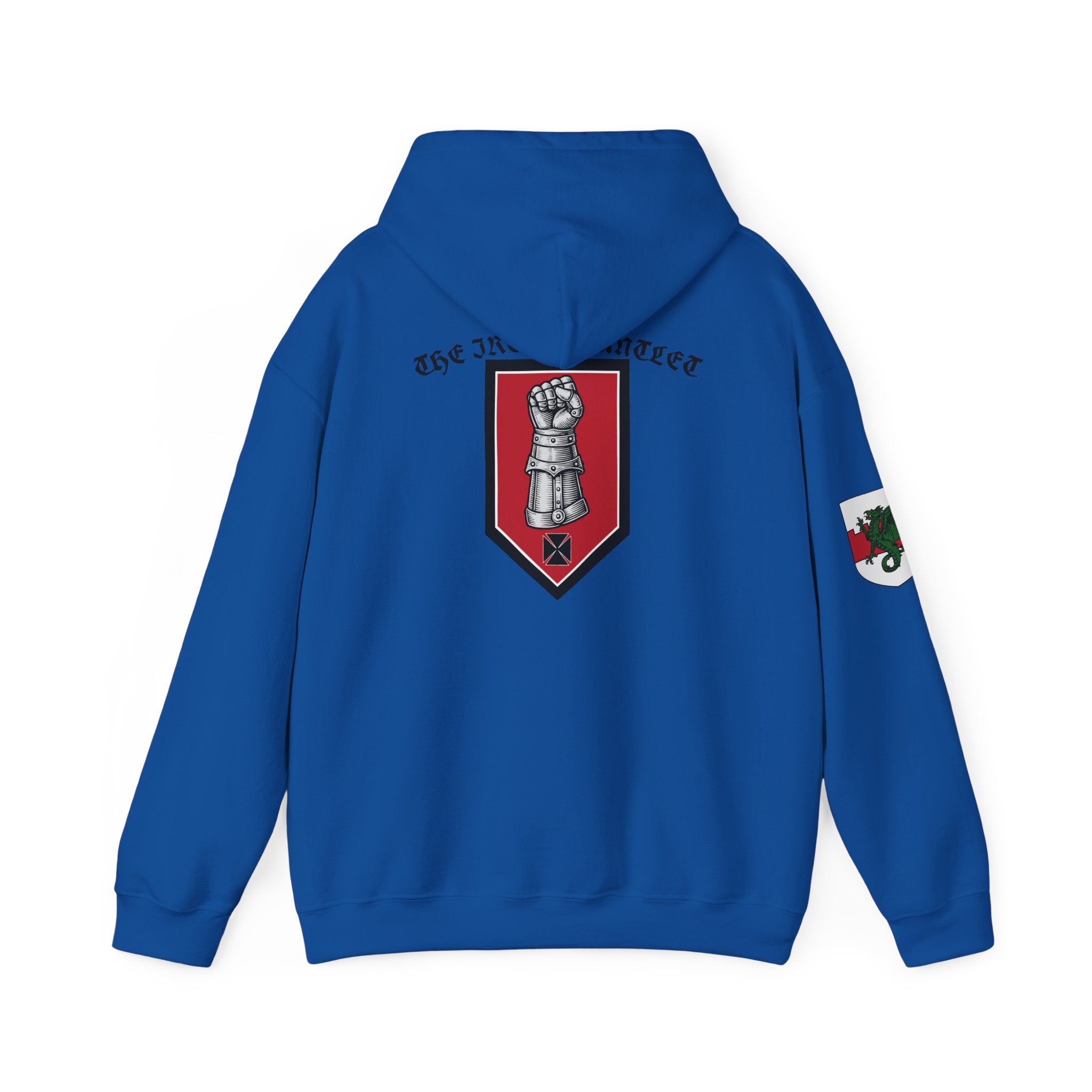 Medieval Knight Hoodie — Heraldic Fist Crest & Tapestry Art Hoodie
