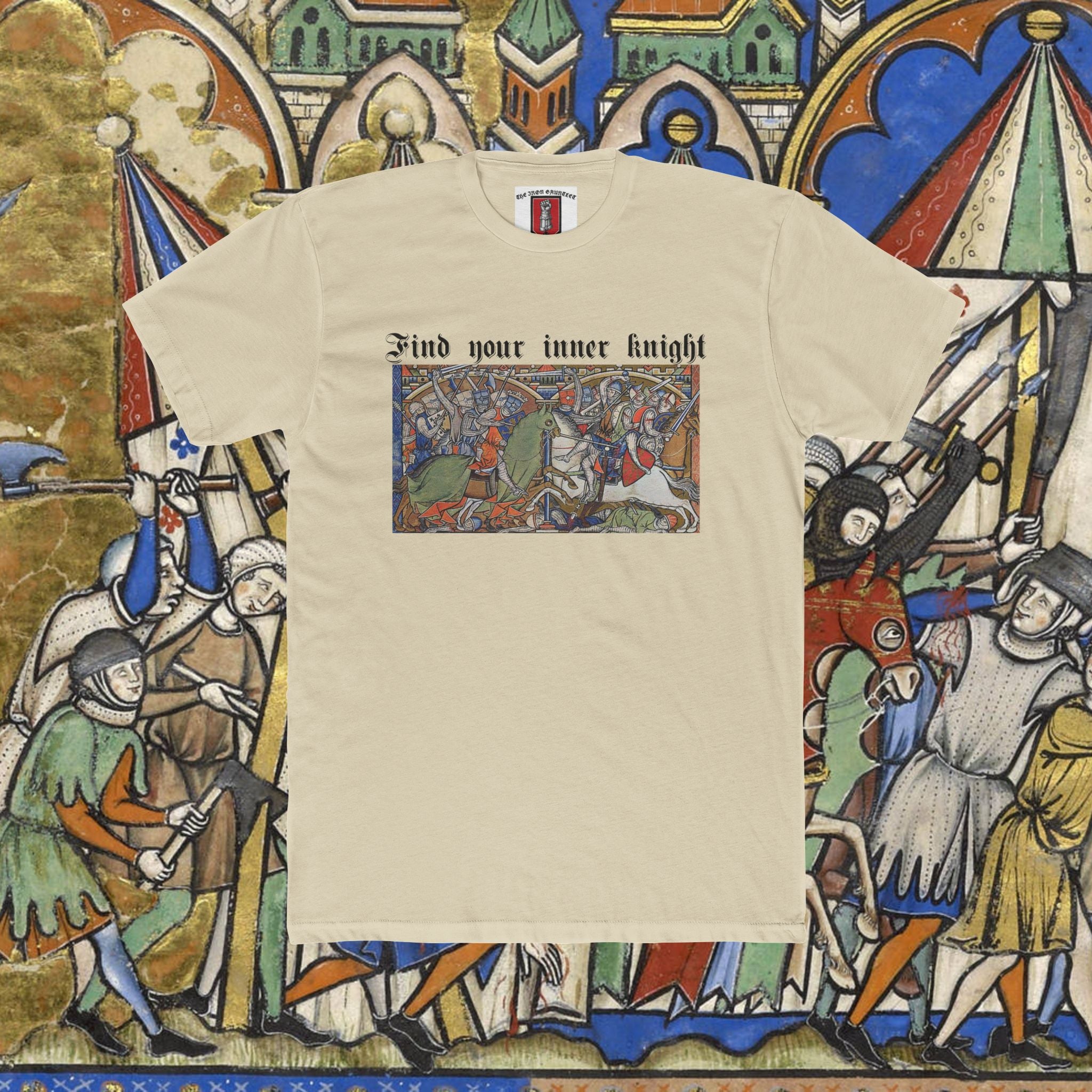 Find Your Inner Knight — Medieval Graphic T-Shirt | The Iron Gauntlet