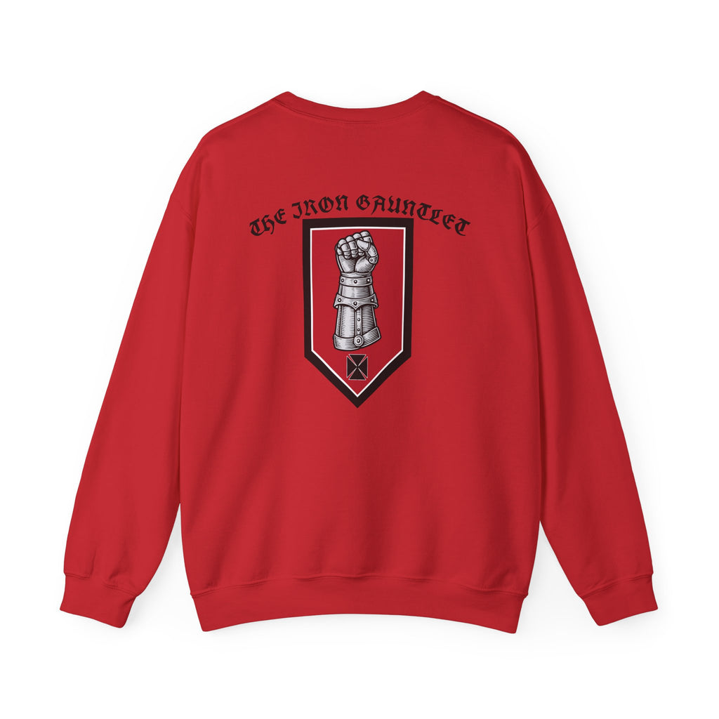 Medieval Knight Crewneck Sweatshirt — 'The Iron Gauntlet' Graphic