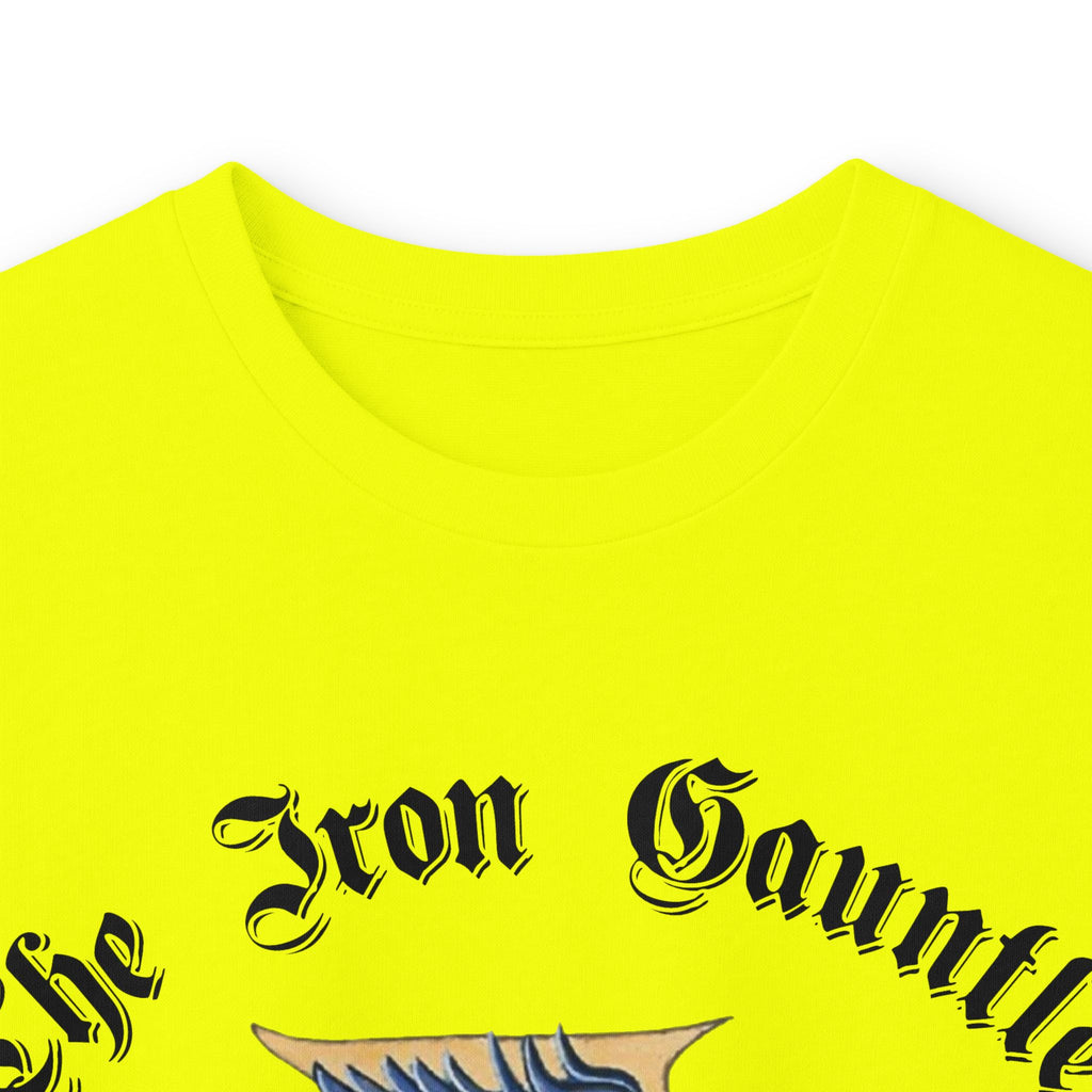 Medieval Gauntlet Long Sleeve Tee — 'The Iron Gauntlet' Dragon Crest Shirt
