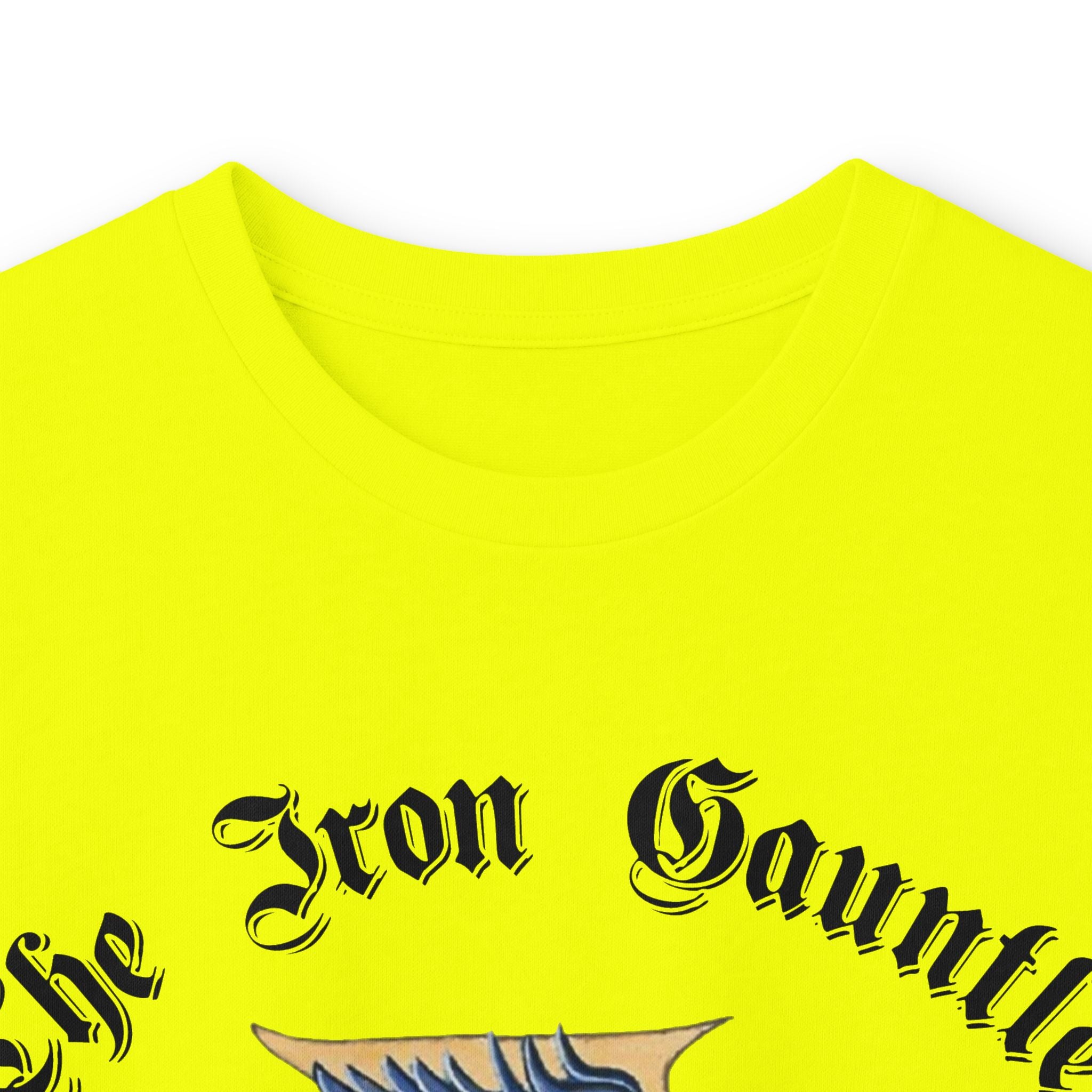 Medieval Gauntlet Long Sleeve Tee — 'The Iron Gauntlet' Dragon Crest Shirt
