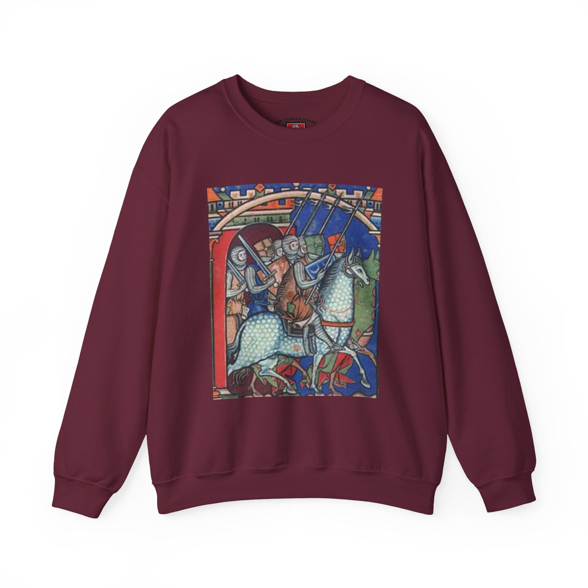 Medieval Knight Crewneck Sweatshirt — 'The Iron Gauntlet' Graphic