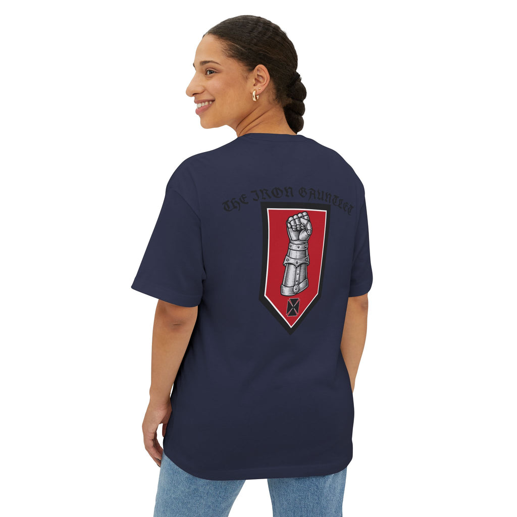 Iron Gauntlet Tee — Medieval Knight Graphic T‑Shirt (Front/Back)