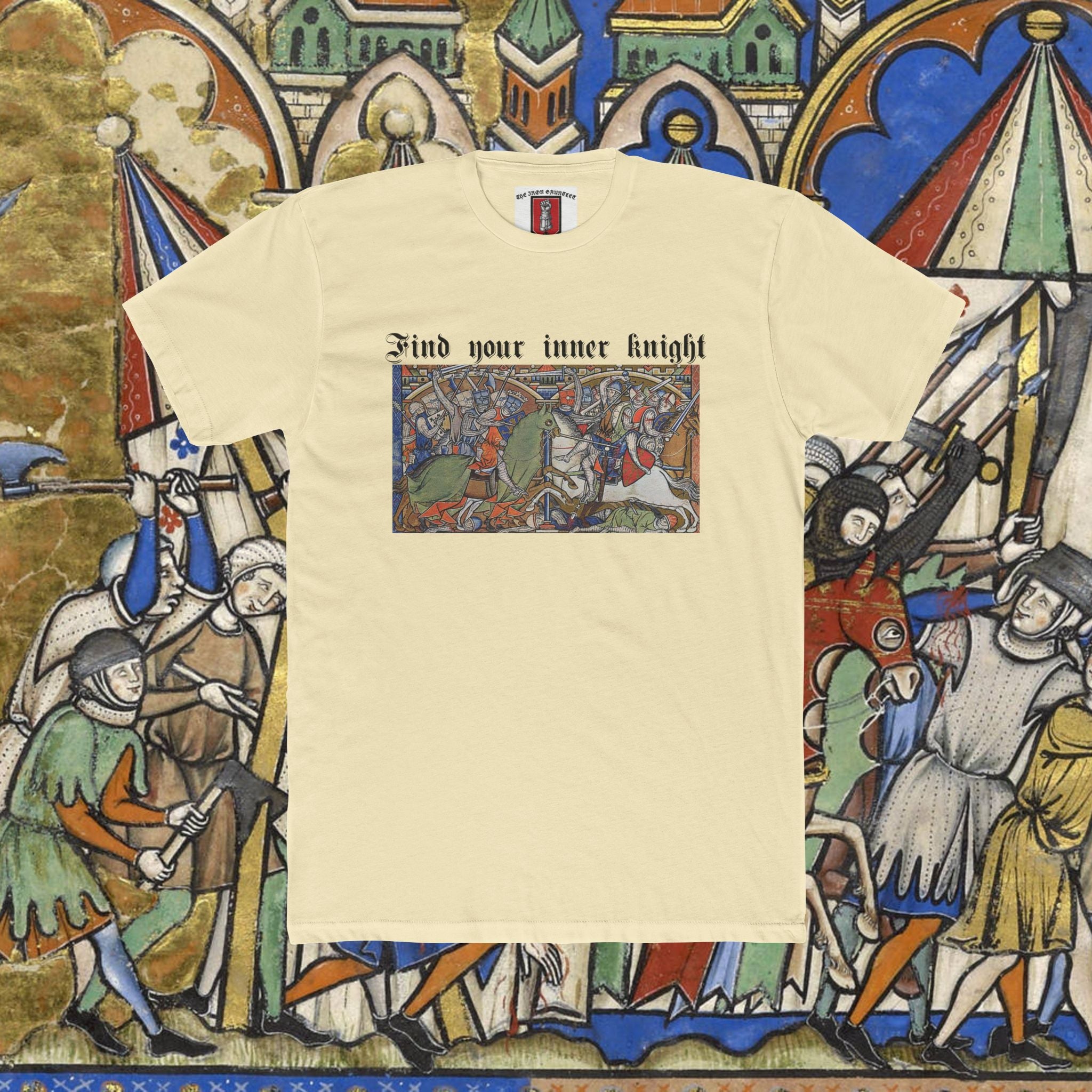 Find Your Inner Knight — Medieval Graphic T-Shirt | The Iron Gauntlet