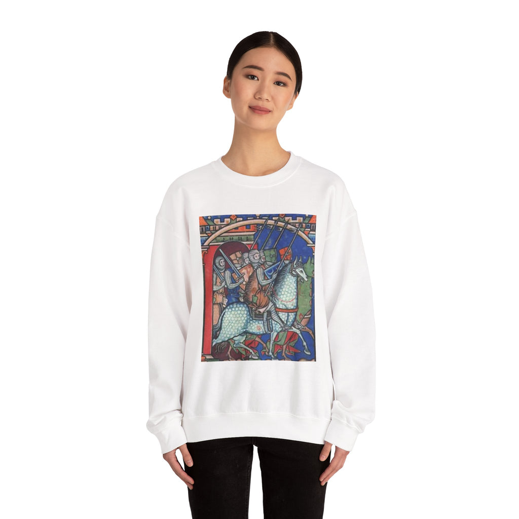 Medieval Knight Crewneck Sweatshirt — 'The Iron Gauntlet' Graphic