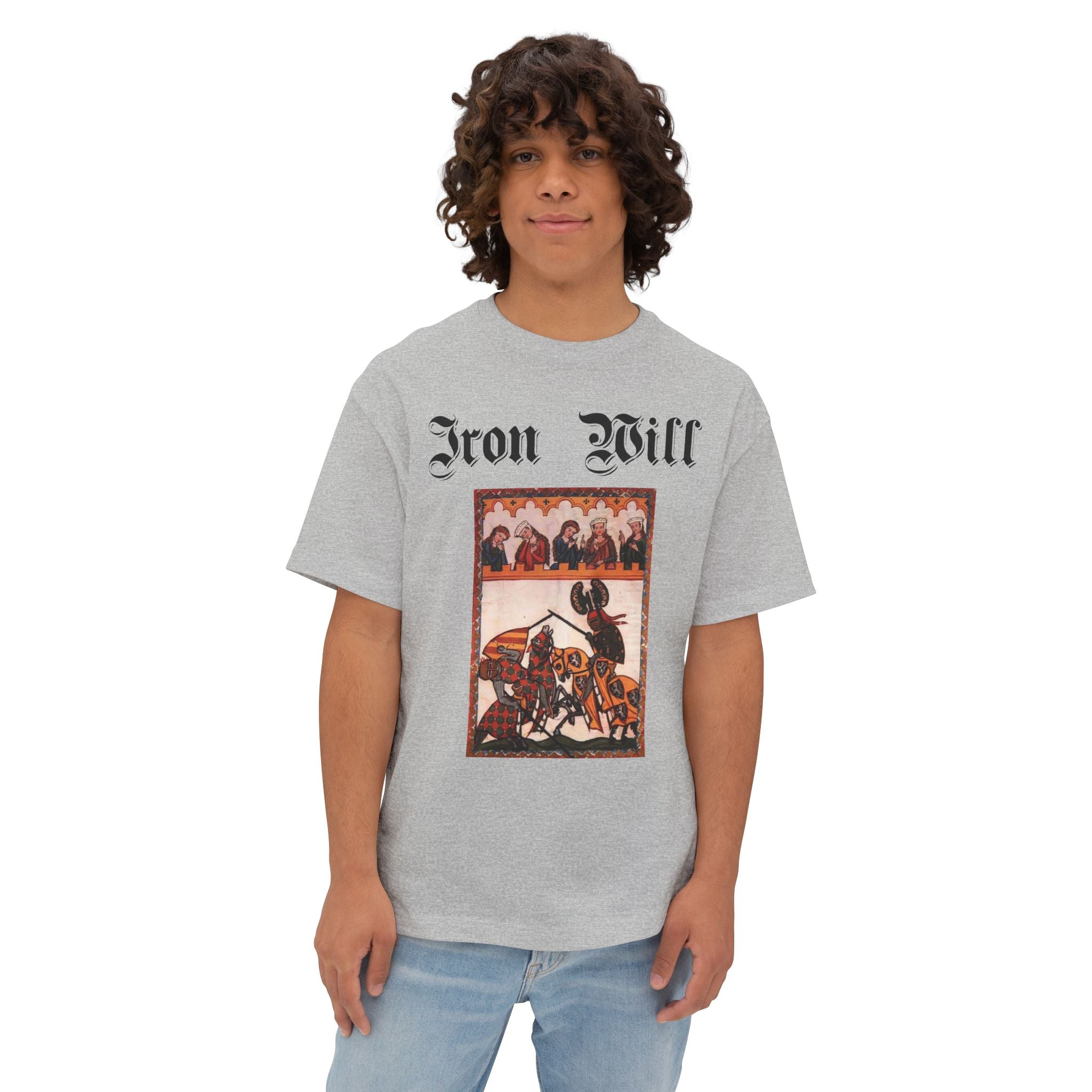 Iron Gauntlet Tee — Medieval Knight Graphic T‑Shirt (Front/Back)