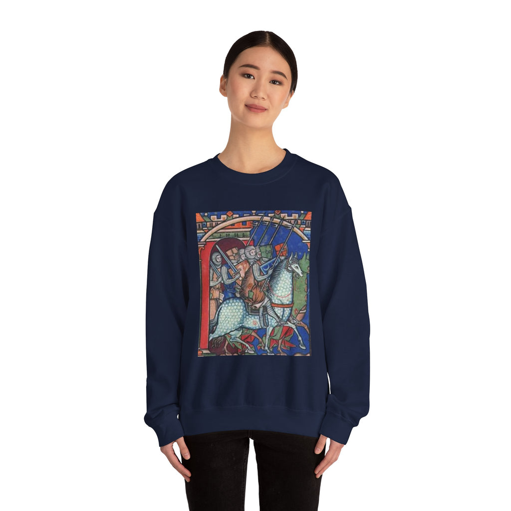 Medieval Knight Crewneck Sweatshirt — 'The Iron Gauntlet' Graphic