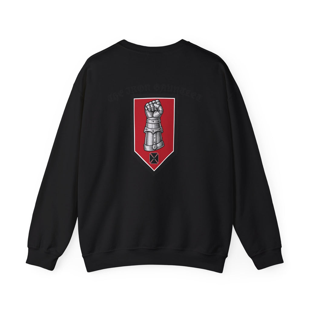 Medieval Knight Crewneck Sweatshirt — 'The Iron Gauntlet' Graphic