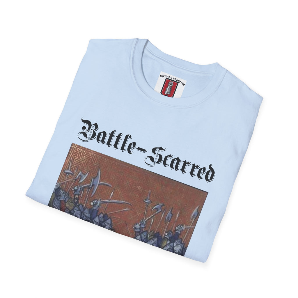 Battle-Scarred T-Shirt — Vintage Medieval Armor Graphic Tee