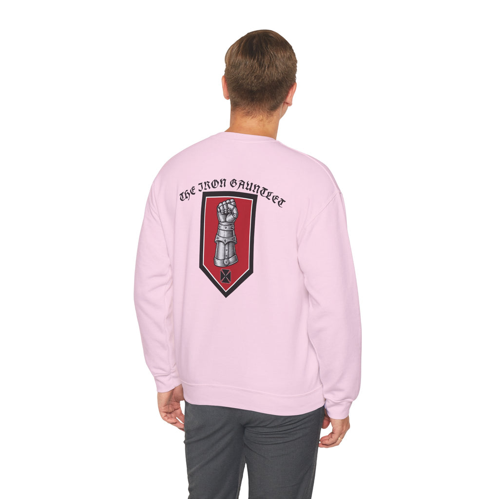 Medieval Knight Crewneck Sweatshirt — 'The Iron Gauntlet' Graphic