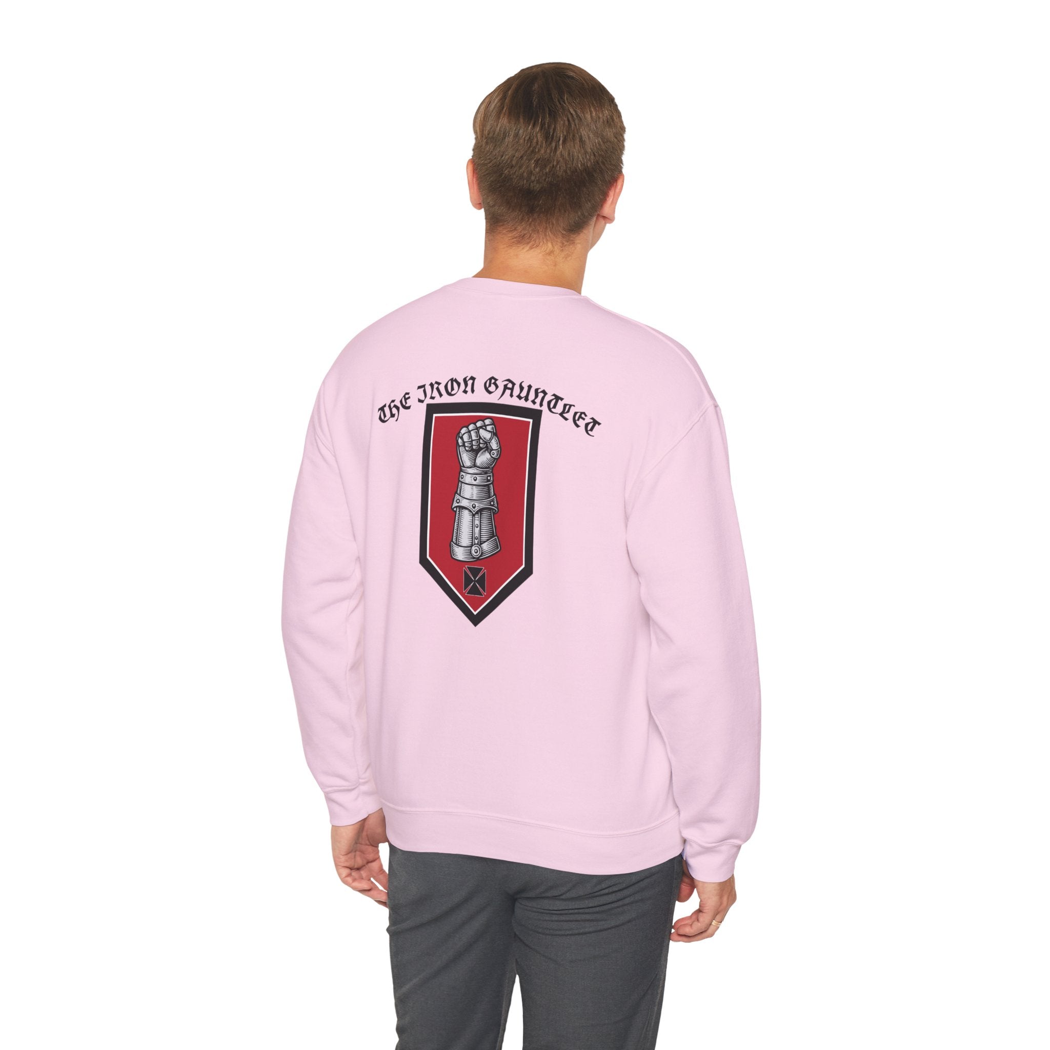 Medieval Knight Crewneck Sweatshirt — 'The Iron Gauntlet' Graphic