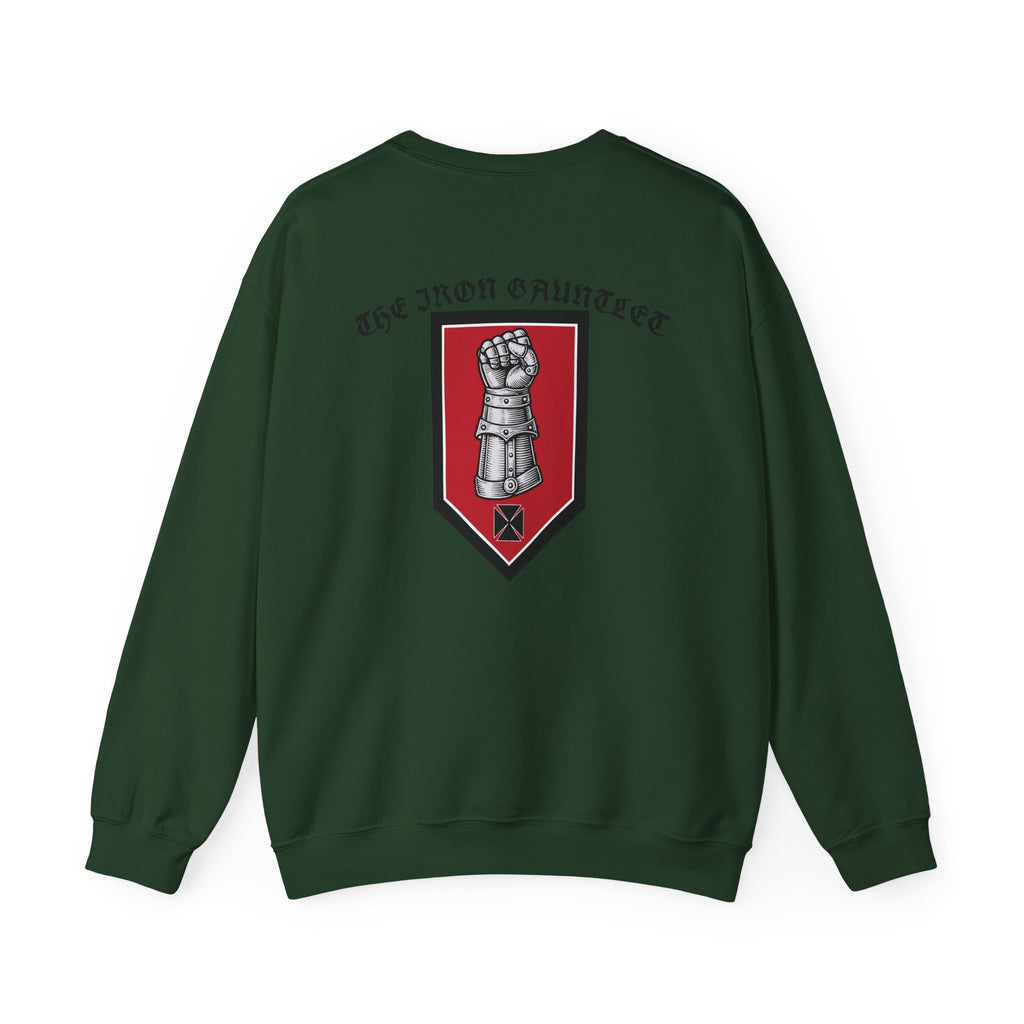 Medieval Knight Crewneck Sweatshirt — 'The Iron Gauntlet' Graphic