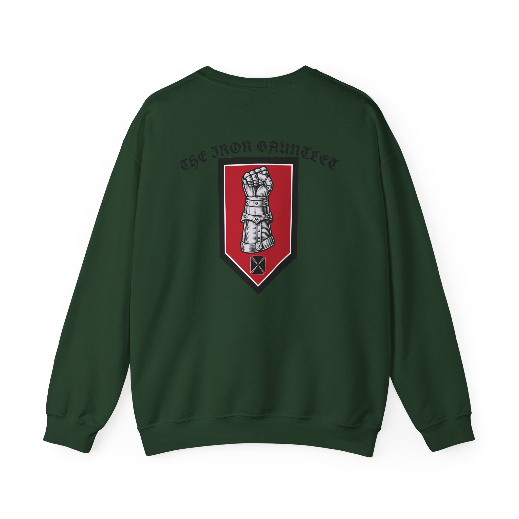 Medieval Knight Crewneck Sweatshirt — 'The Iron Gauntlet' Graphic