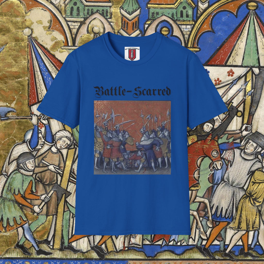 Battle-Scarred T-Shirt — Vintage Medieval Armor Graphic Tee