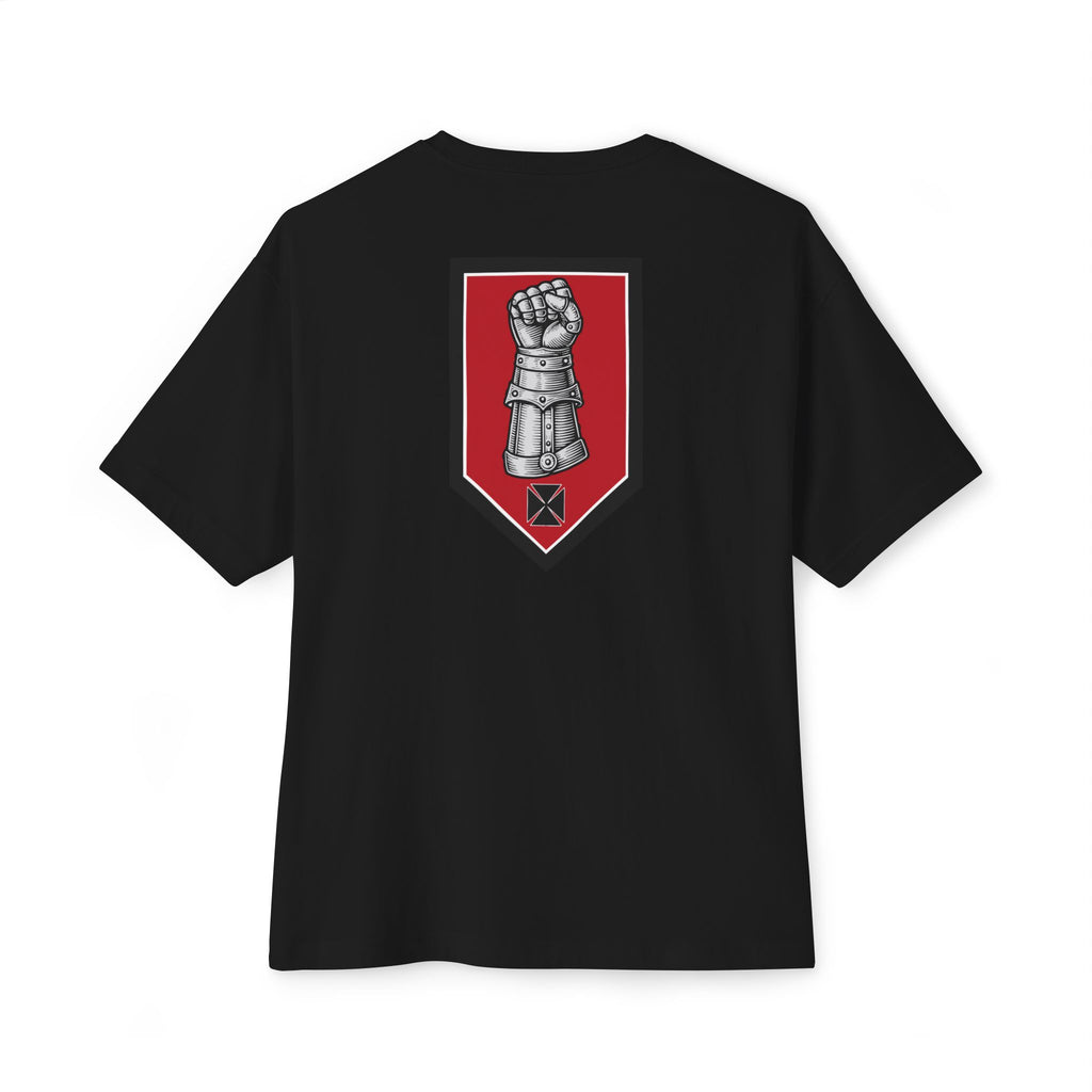 Iron Gauntlet Tee — Medieval Knight Graphic T‑Shirt (Front/Back)