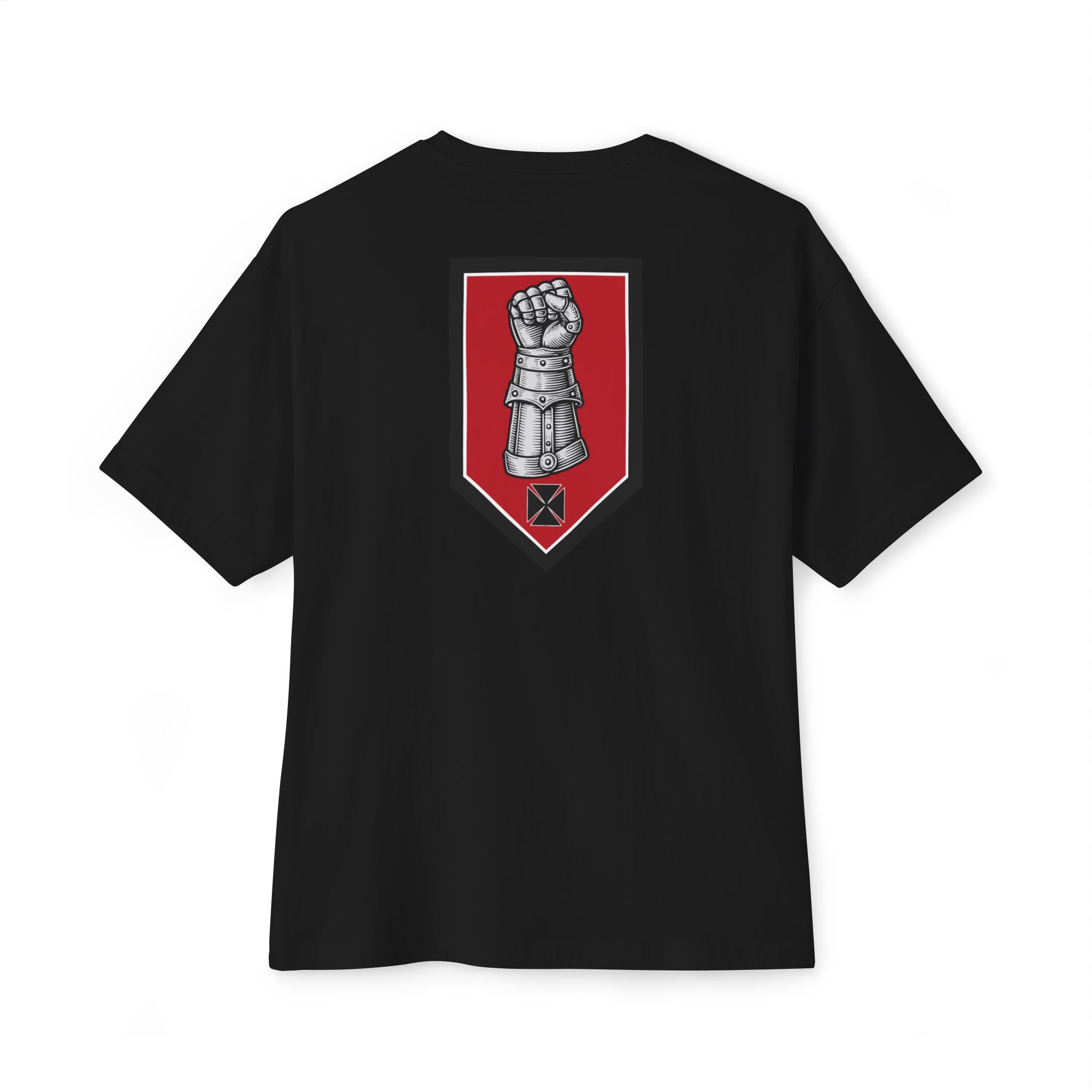 Iron Gauntlet Tee — Medieval Knight Graphic T‑Shirt (Front/Back)