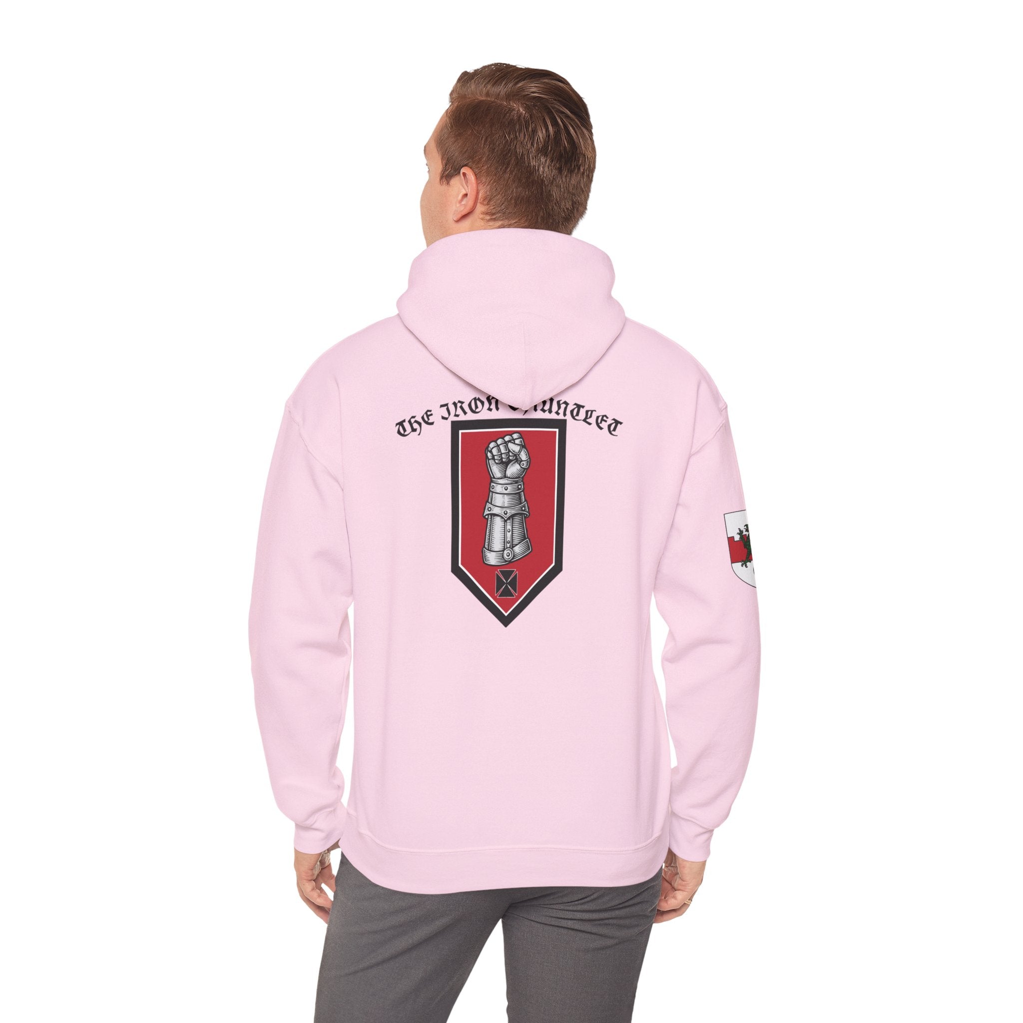 Medieval Knight Hoodie — Heraldic Fist Crest & Tapestry Art Hoodie