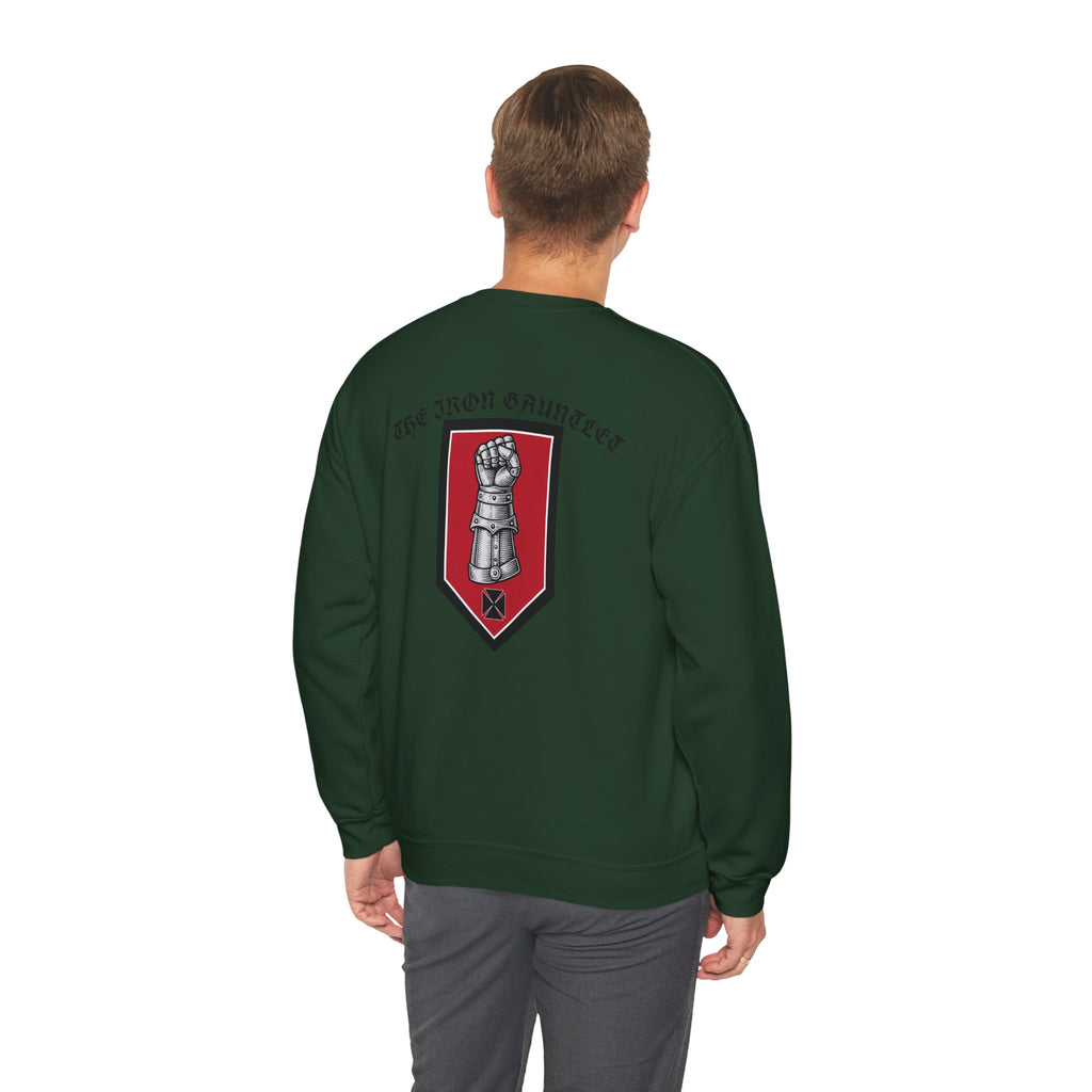 Medieval Knight Crewneck Sweatshirt — 'The Iron Gauntlet' Graphic