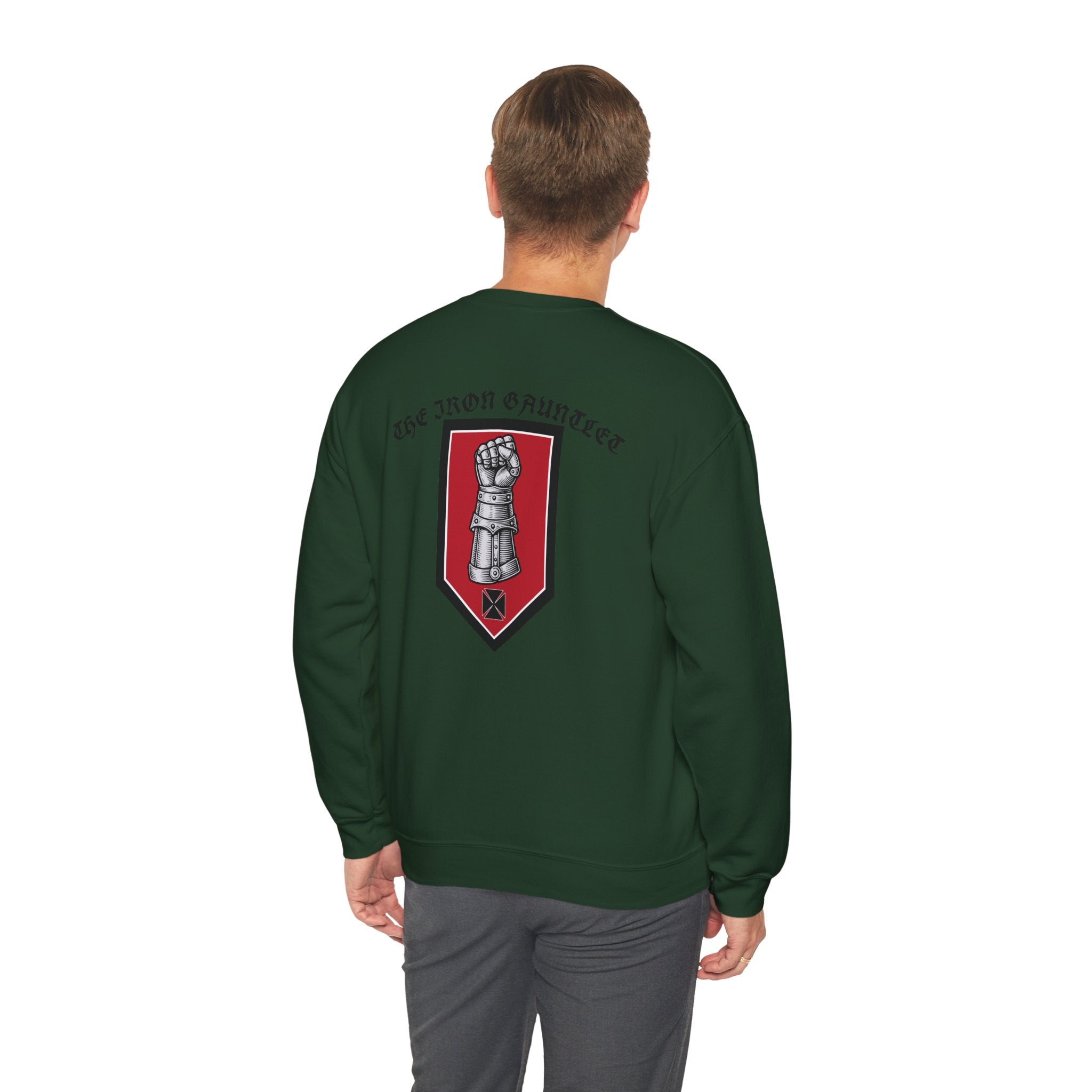 Medieval Knight Crewneck Sweatshirt — 'The Iron Gauntlet' Graphic