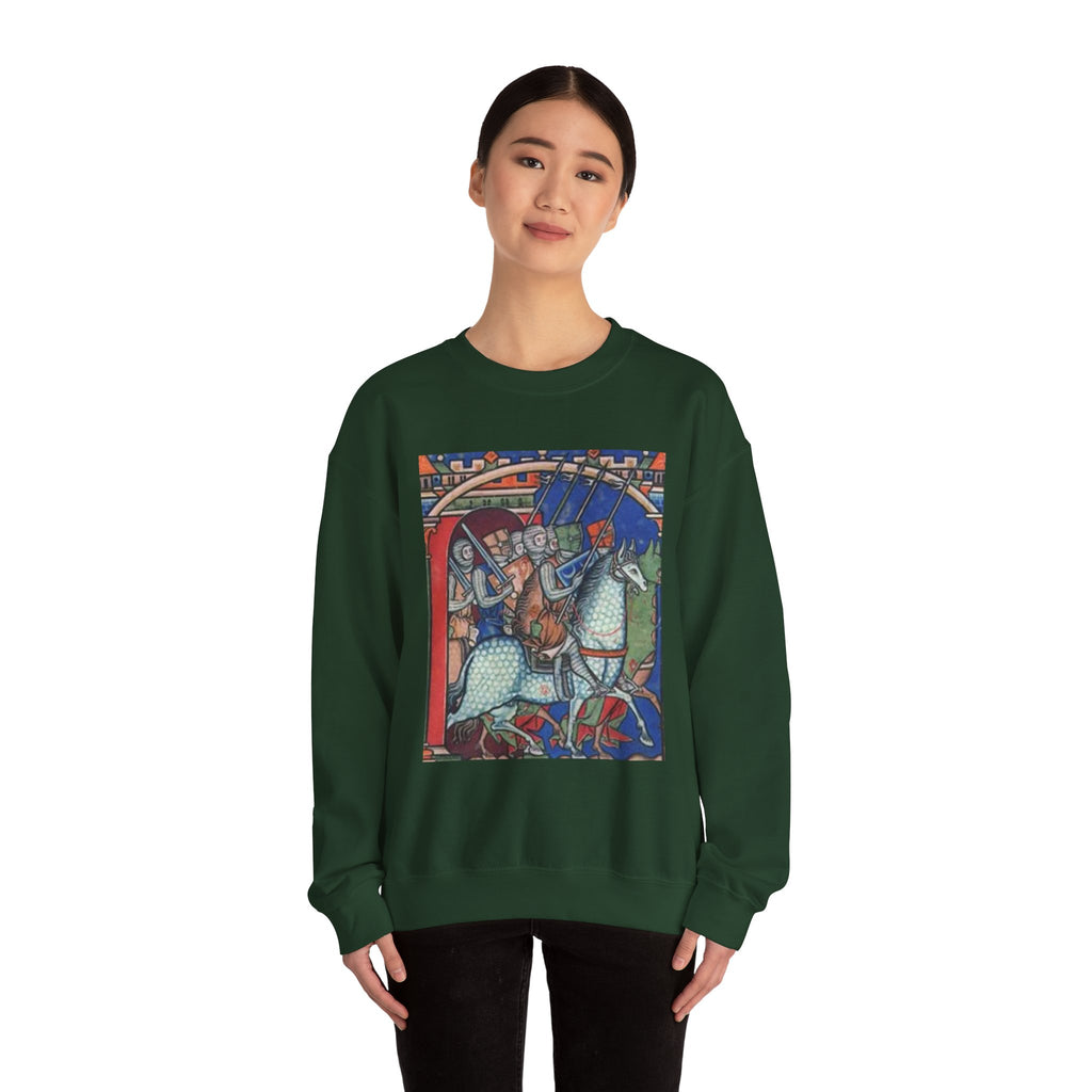 Medieval Knight Crewneck Sweatshirt — 'The Iron Gauntlet' Graphic