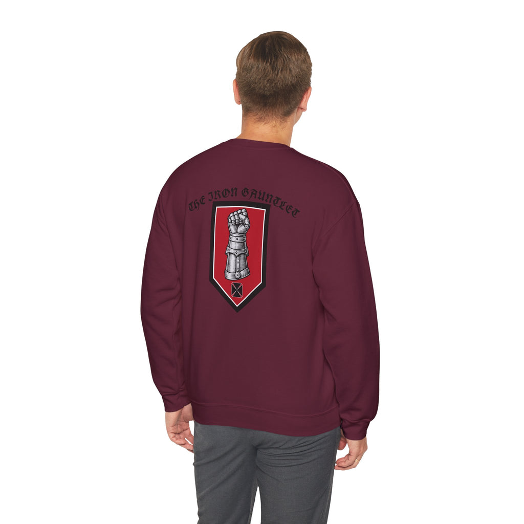 Medieval Knight Crewneck Sweatshirt — 'The Iron Gauntlet' Graphic