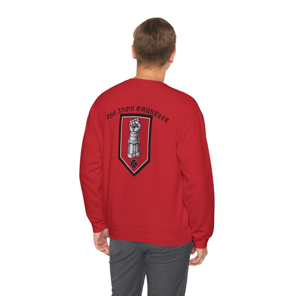 Medieval Knight Crewneck Sweatshirt — 'The Iron Gauntlet' Graphic