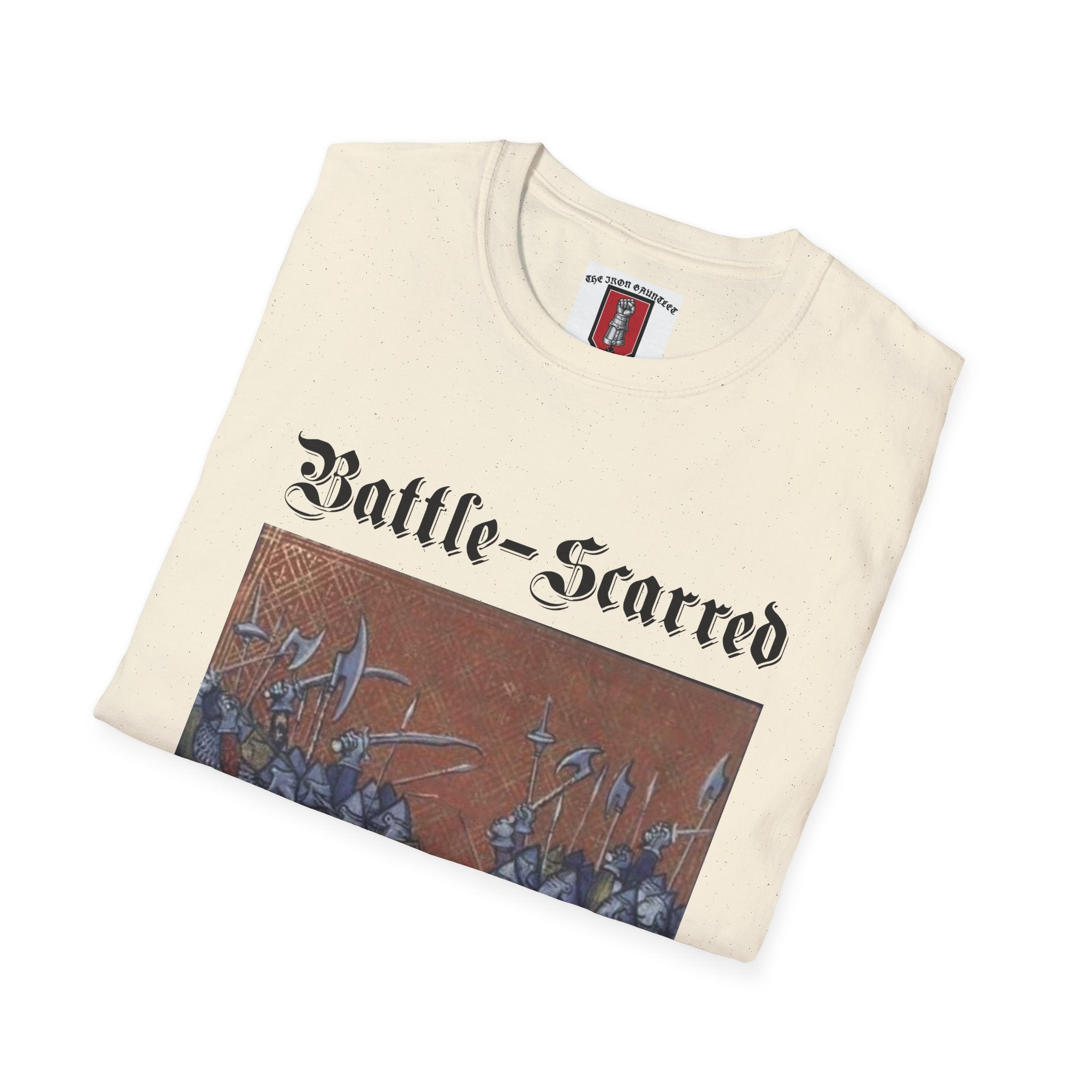 Battle-Scarred T-Shirt — Vintage Medieval Armor Graphic Tee