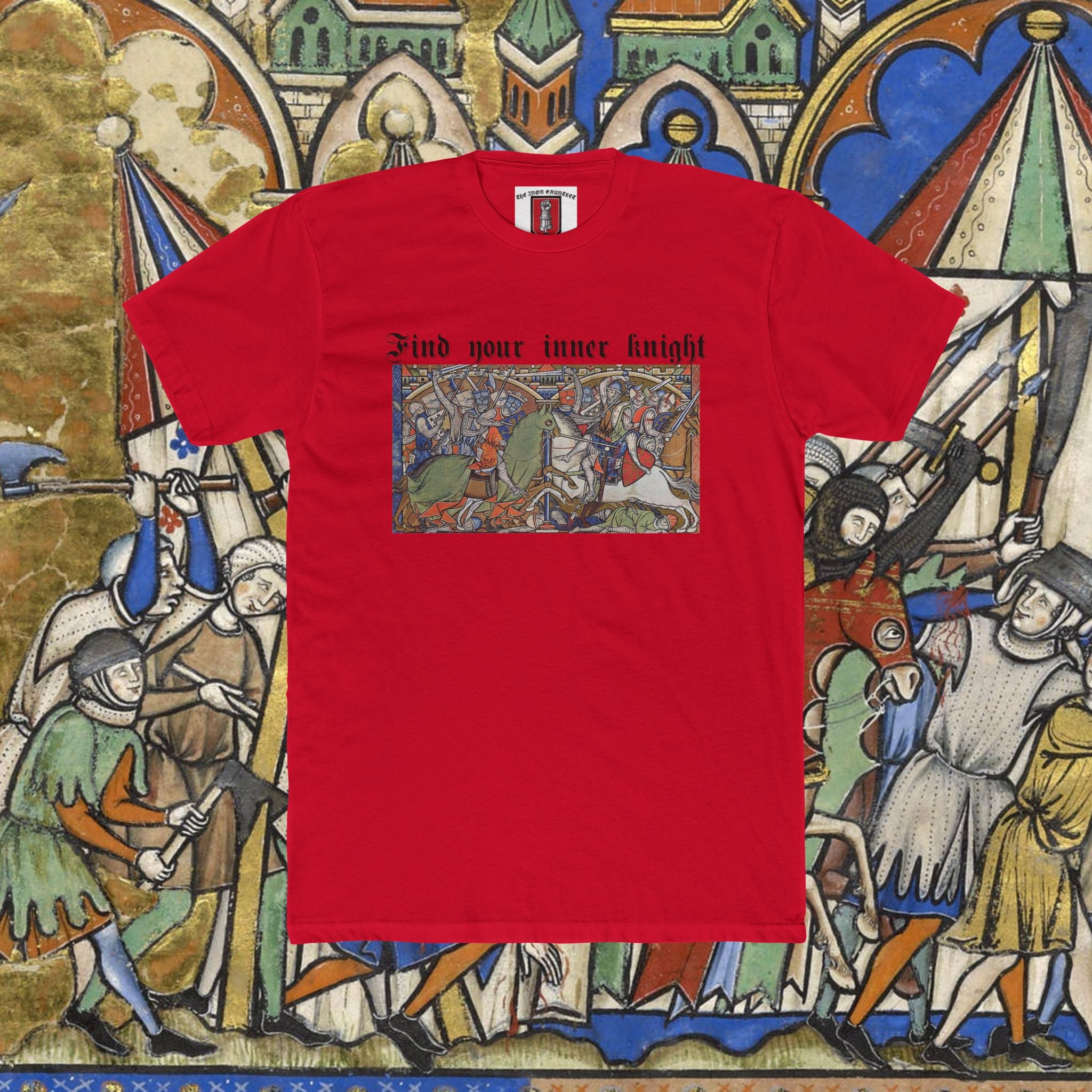 Find Your Inner Knight — Medieval Graphic T-Shirt | The Iron Gauntlet