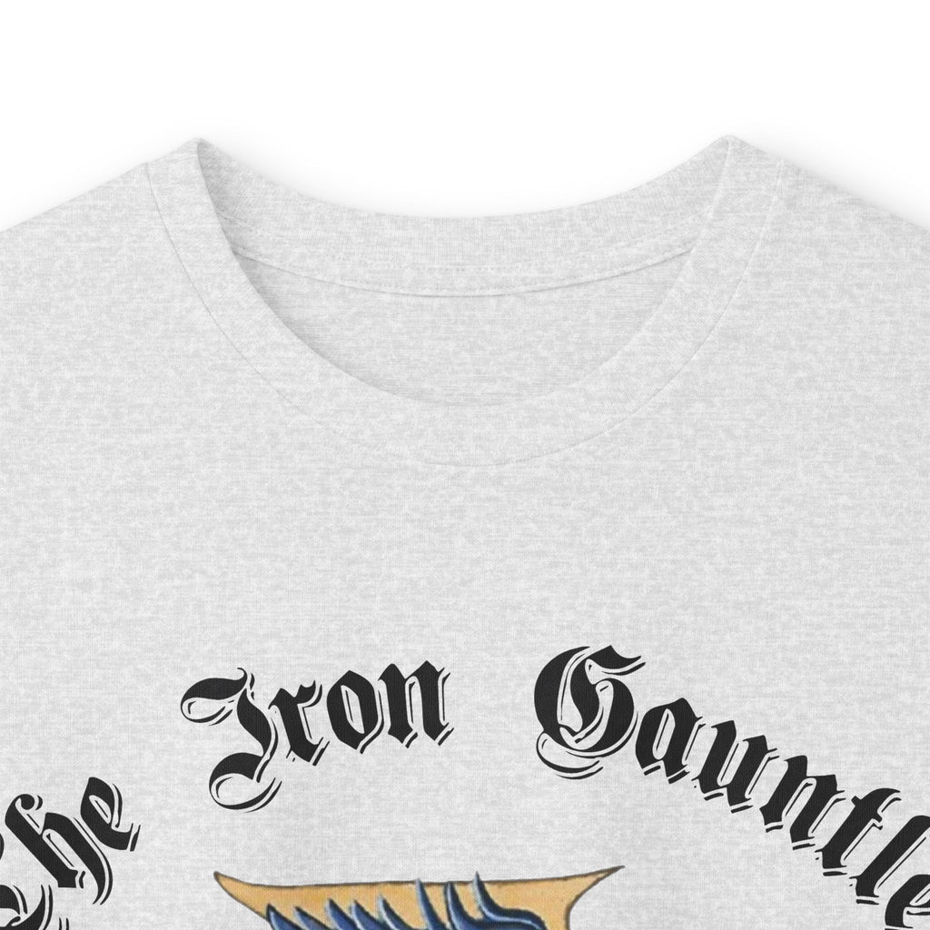 Medieval Gauntlet Long Sleeve Tee — 'The Iron Gauntlet' Dragon Crest Shirt
