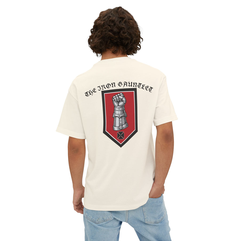 Iron Gauntlet Tee — Medieval Knight Graphic T‑Shirt (Front/Back)