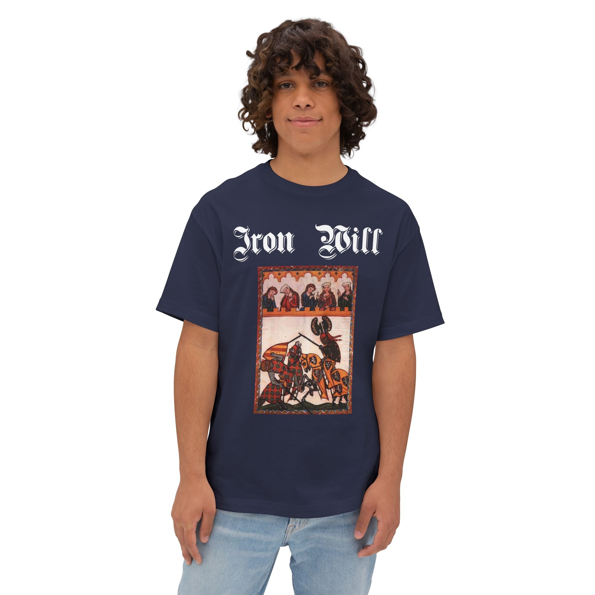 Iron Gauntlet Tee — Medieval Knight Graphic T‑Shirt (Front/Back)